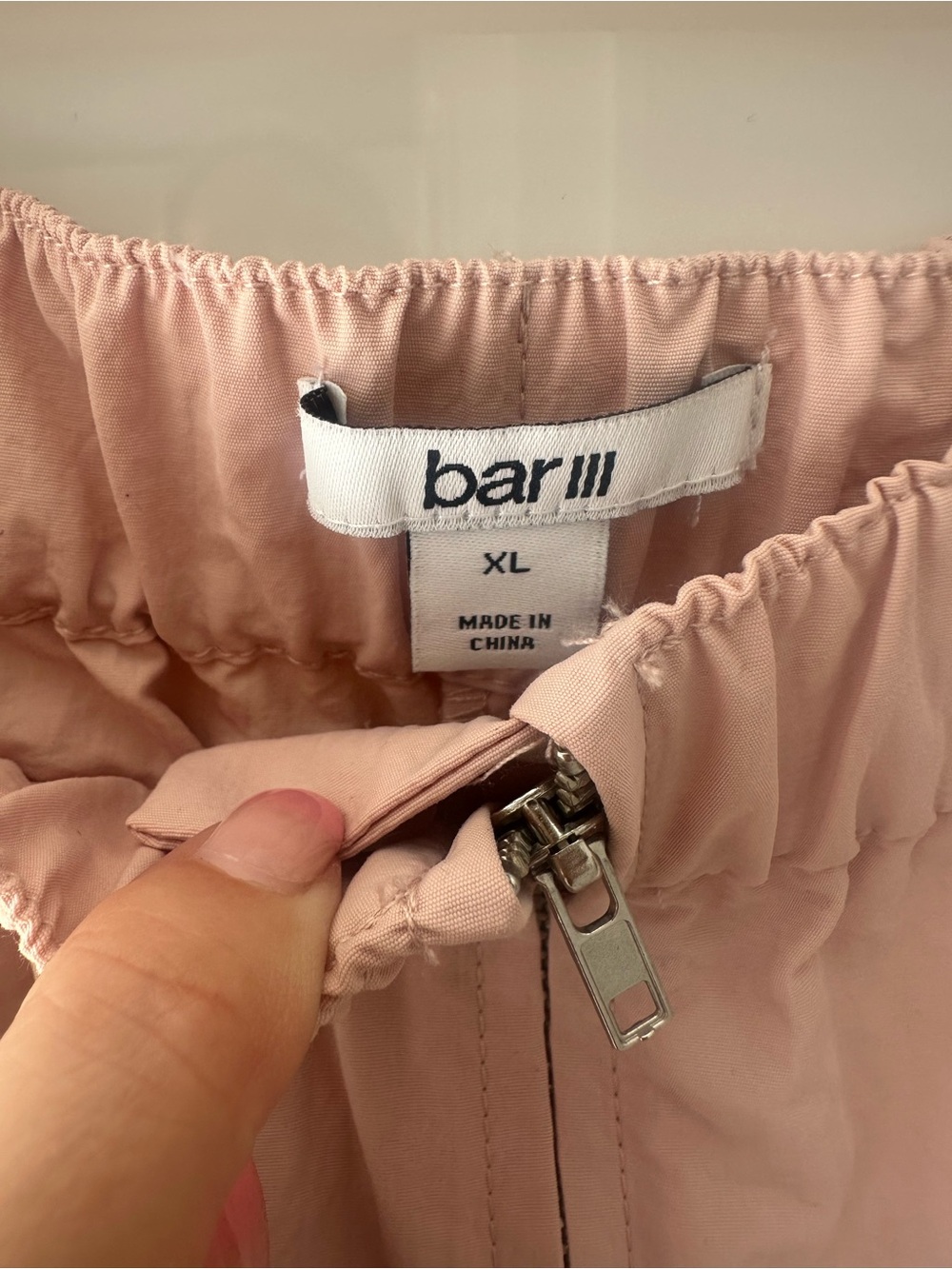 Bar III Dusty Blush Elastic Waist Cargo Jogger Pants - Picture 3 of 8